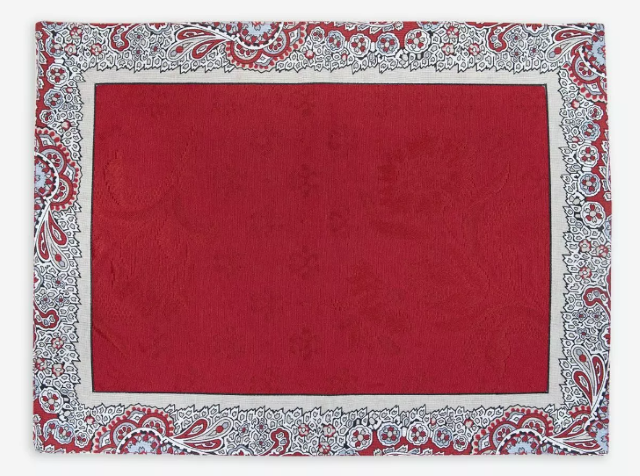 Provence Jacquard tea mat (Bastide red - Delft bordeaux) - Click Image to Close